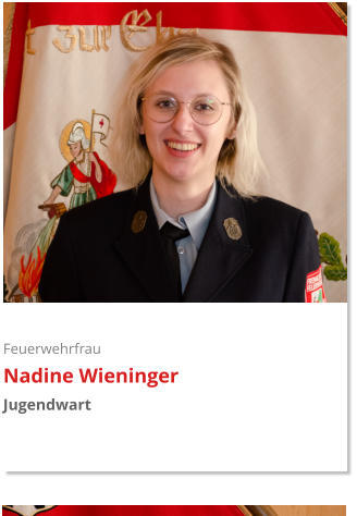 Feuerwehrfrau Nadine Wieninger Jugendwart
