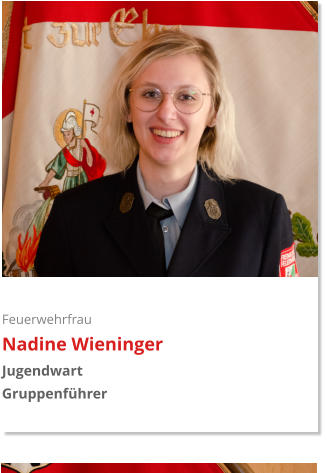 Feuerwehrfrau Nadine Wieninger Jugendwart Gruppenführer